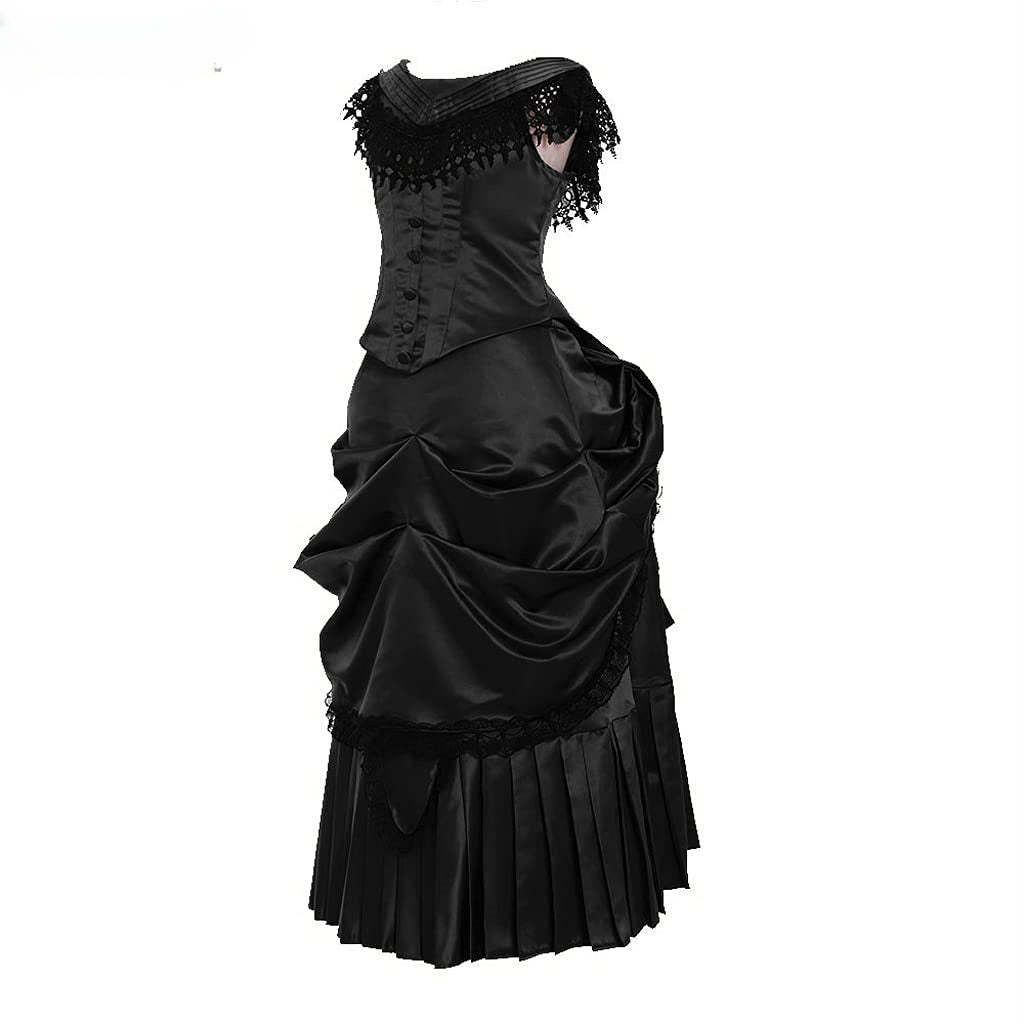 Victorian Bustle Gown | Elegant Queen’s Gothic Georgian Dress for Masquerade & Reenactment-Astricos