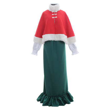Vintage Medieval Victorian Red & Green Top Dress Hat - Cosplay Costume for Adults-Astricos
