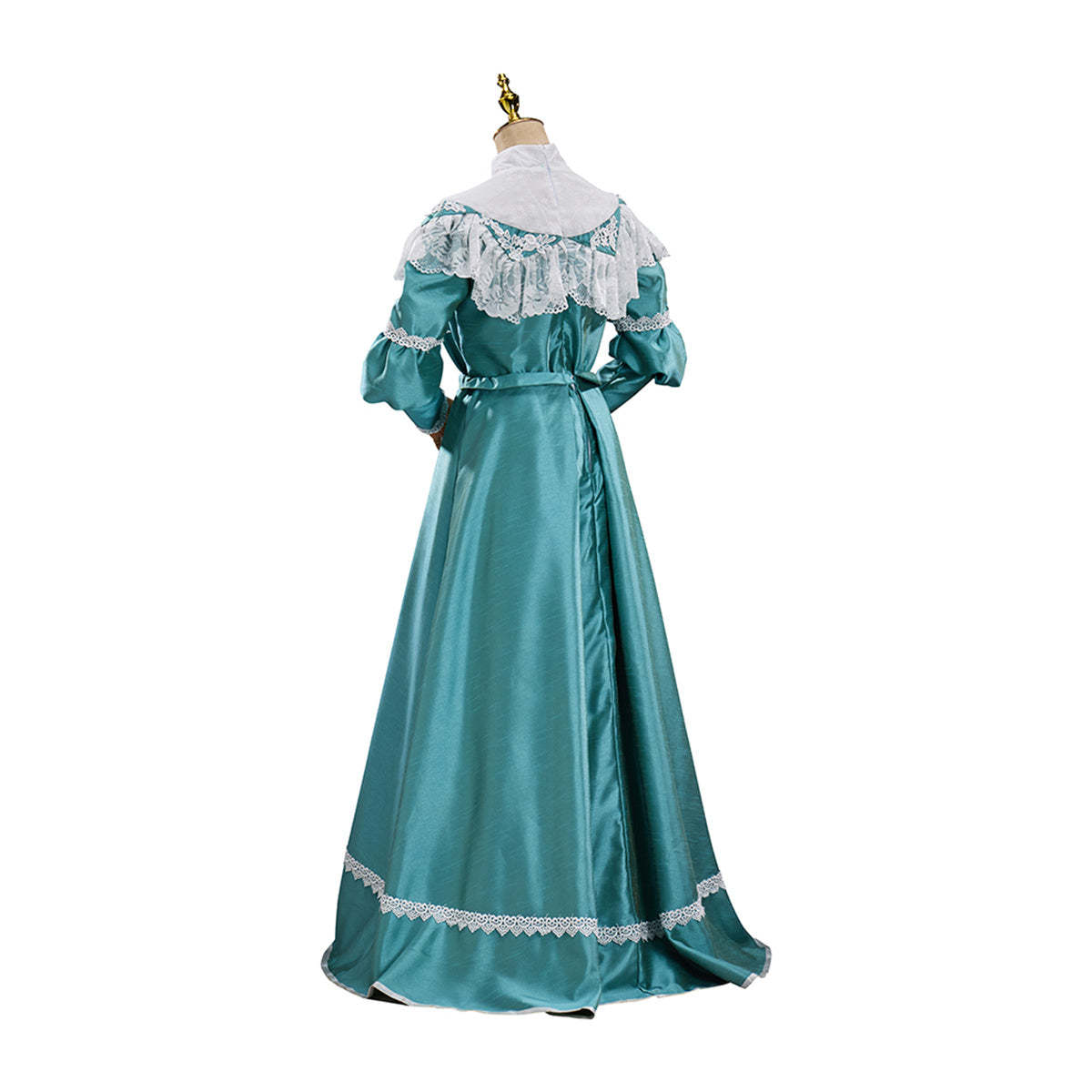 Victorian Off-Shoulder Green Dress - Elegant Anime Cosplay Costume | Astricos-Astricos