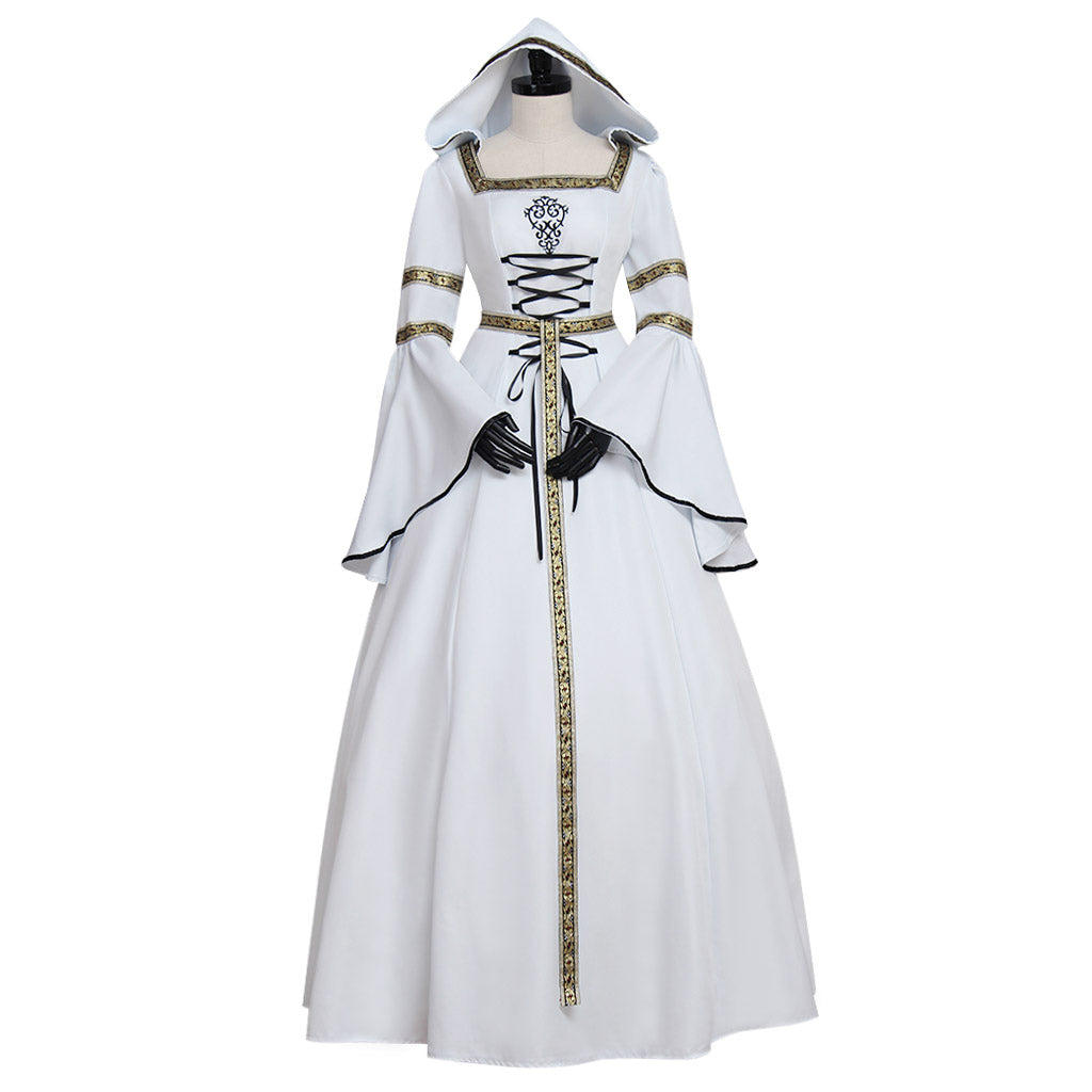 Medieval Victorian Renaissance Wedding Dress for Women - Halloween Carnival Party Vampire Cosplay Costume-Astricos