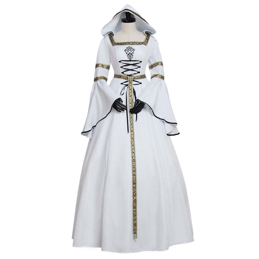 Medieval Victorian Renaissance Wedding Dress for Women - Halloween Carnival Party Vampire Cosplay Costume-Astricos