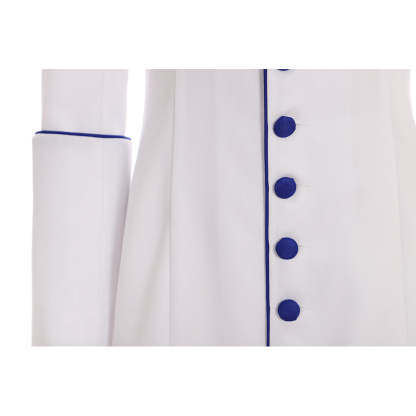 Roman Women White Priest Cassock Robe Gown - Medieval Clergyman Vestments-Astricos