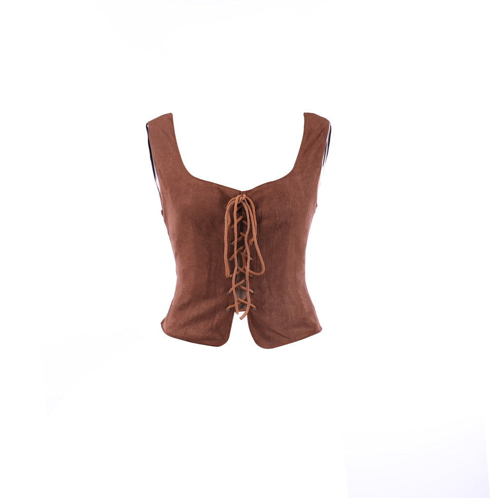 Medieval Lady Lace-Up Corset Vest – Custom Made Cosplay Costume | Astricos-Astricos