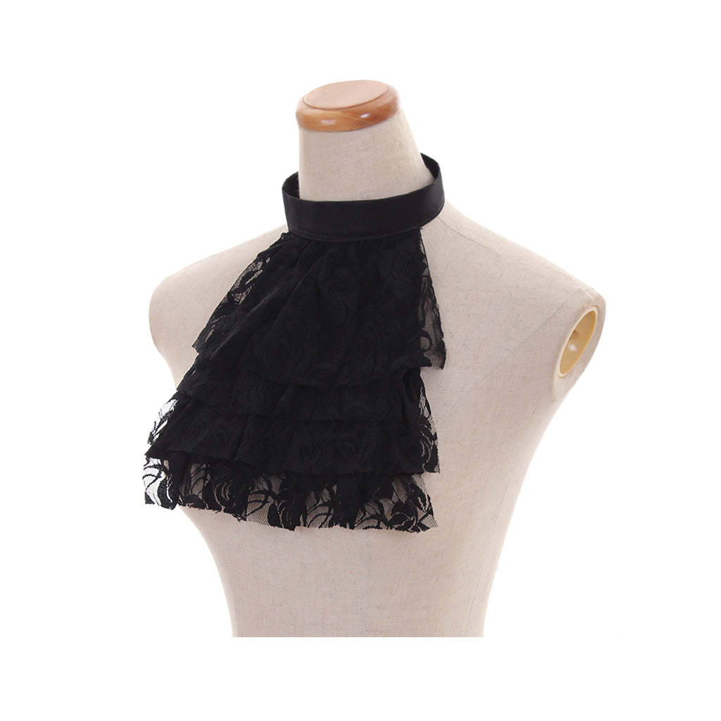 Victorian Black Lace Detachable Collar - Elegant Cosplay & Gothic Accessory-Astricos