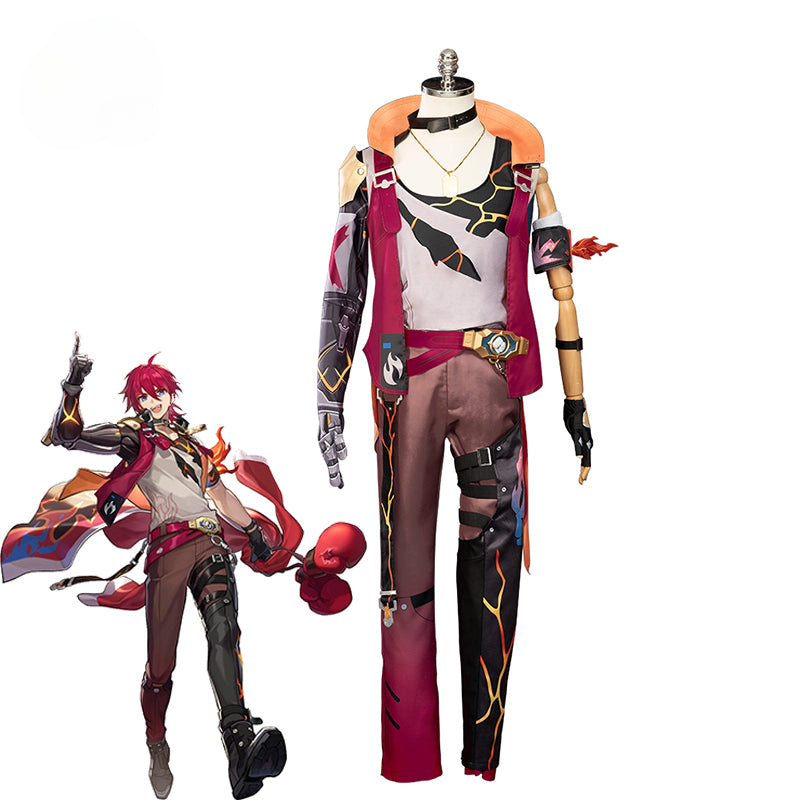 Honkai Star Rail Luka Cosplay Costume - Wildfire Boxer Champion Outfit for Men-Astricos