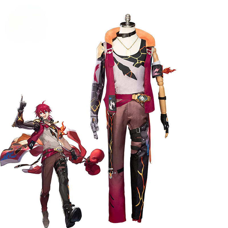 Honkai Star Rail Luka Cosplay Costume - Wildfire Boxer Champion Outfit for Men-Astricos