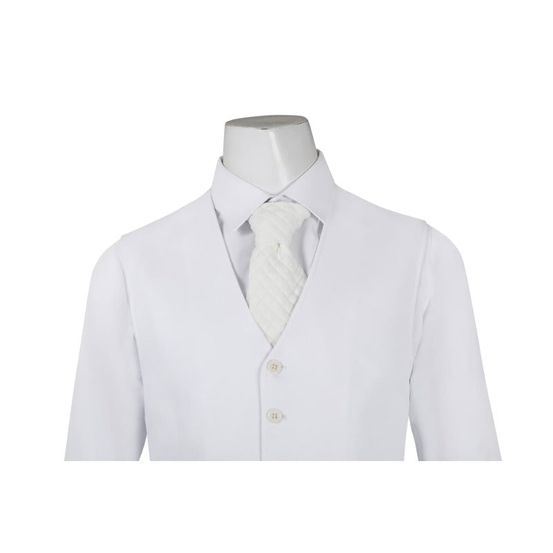 Joker 2 Arthur Fleck White Cosplay Costume Full Set - Premium Suit, Shirt, Vest, Pants & Tie-Astricos