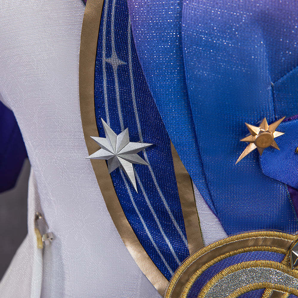 Robin Honkai Star Rail Cosplay Costume Set with Wig, Hairpins, Earrings, and Gloves-Astricos