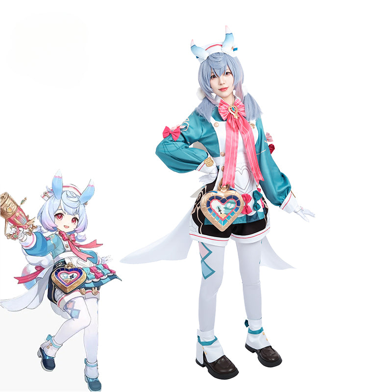 Genshin Impact Fontaine Sigewinne Cosplay Costume - Head Nurse Outfit with Tails for Halloween-Astricos