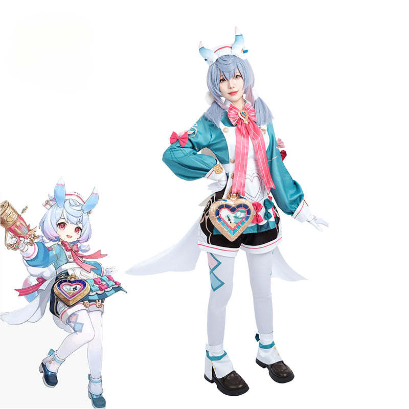 Genshin Impact Fontaine Sigewinne Cosplay Costume - Head Nurse Outfit with Tails for Halloween-Astricos