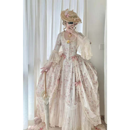 18th Century Rococo Dress - Marie Antoinette Royal Court Costume | Astricos-Astricos