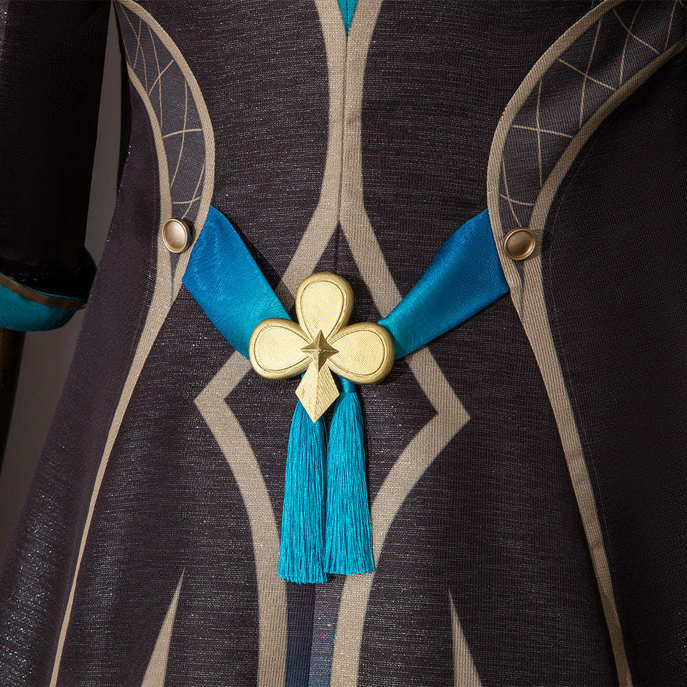 Honkai Star Rail Aventurine Cosplay Costume Wig & Earrings Set | Authentic Game Cosplay Accessories-Astricos