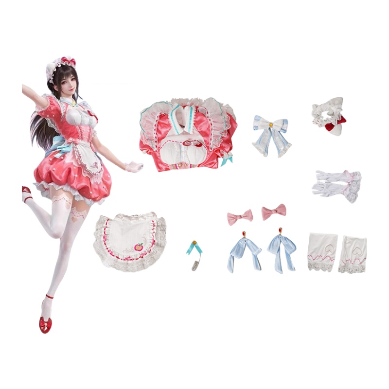 Eternal Calamity Hutao Hello Kitty Cosplay Costume - Anime Game Character Outfit-Astricos