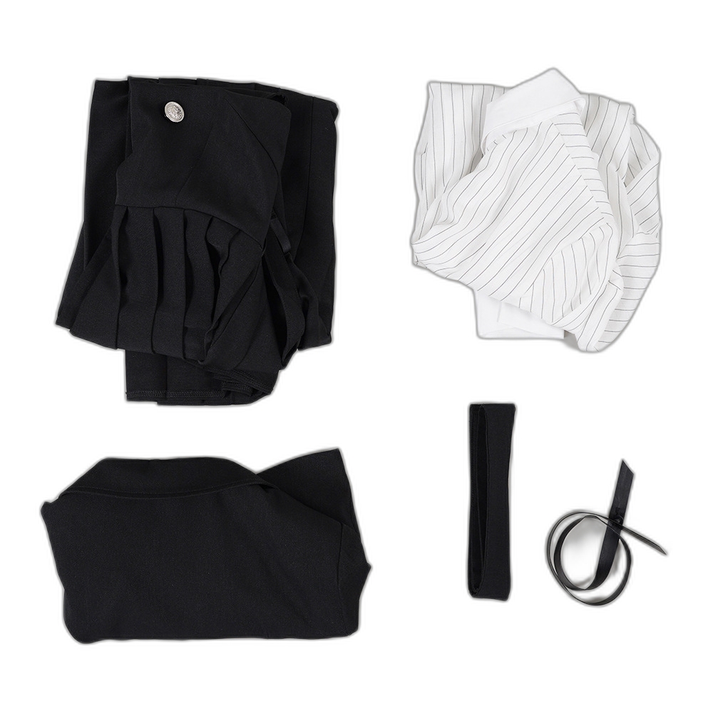 White Arrow Black School Uniform Cosplay Costume - Rock is a Lady's Hobby Anime Outfit-Astricos