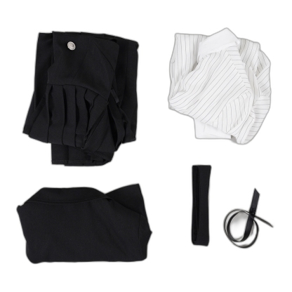 White Arrow Black School Uniform Cosplay Costume - Rock is a Lady's Hobby Anime Outfit-Astricos