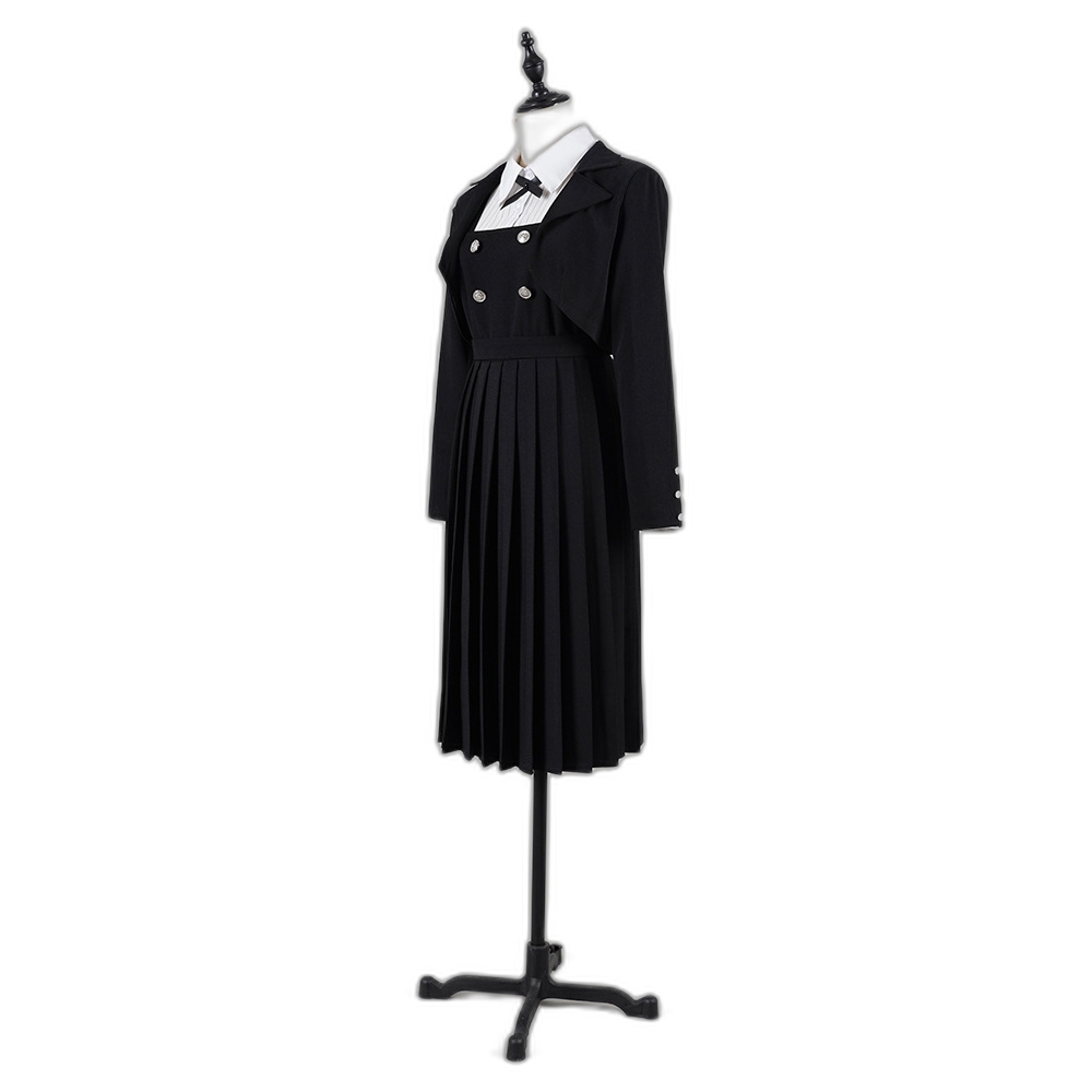 White Arrow Black School Uniform Cosplay Costume - Rock is a Lady's Hobby Anime Outfit-Astricos