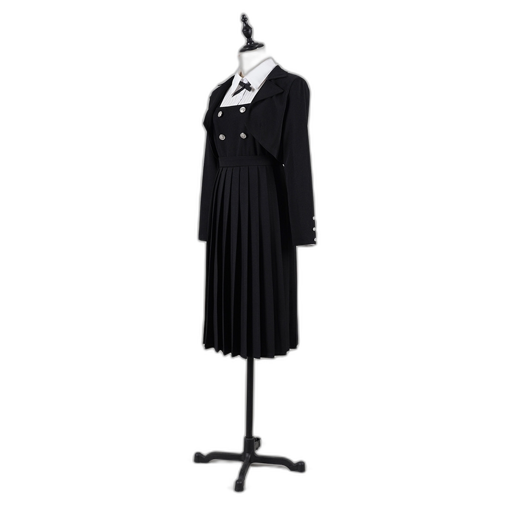 White Arrow Black School Uniform Cosplay Costume - Rock is a Lady's Hobby Anime Outfit-Astricos