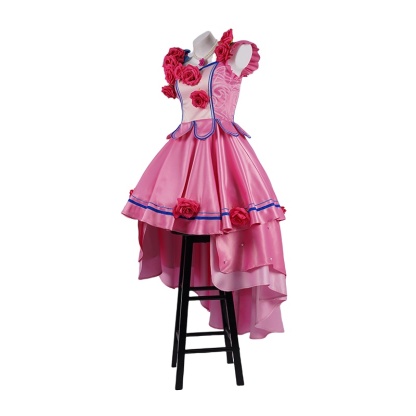 Star Academy Cosplay Costume - Meixing Transformation Red Rose Pink Evening Gown for Anime Fans-Astricos