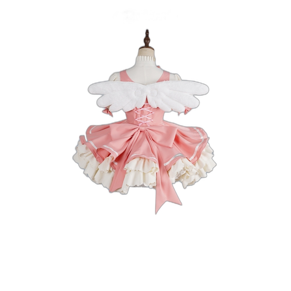 Sakura Red White Battle Costume Cosplay Outfit - Anime Character Dress for Women-Astricos