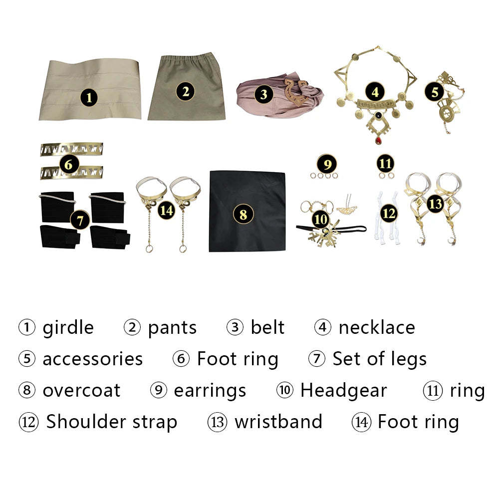 Ganondorf Cosplay Costume for Men - Fantasia Combat Uniform with Accessories-Astricos