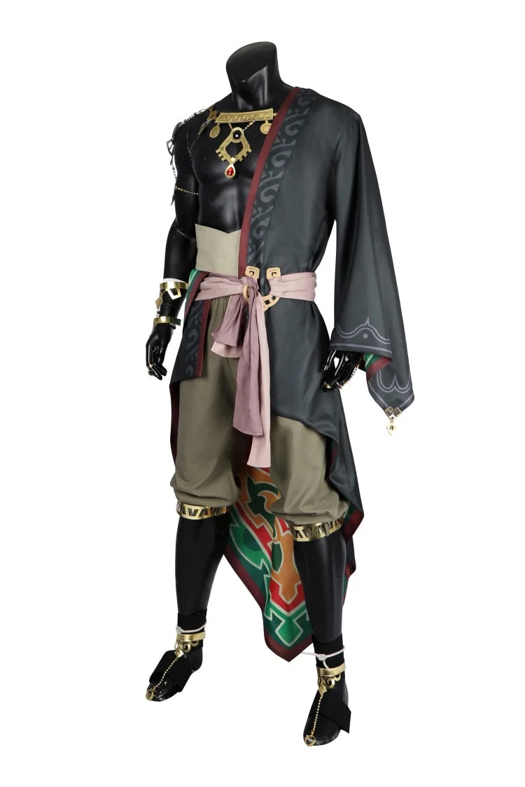 Ganondorf Cosplay Costume for Men - Fantasia Combat Uniform with Accessories-Astricos