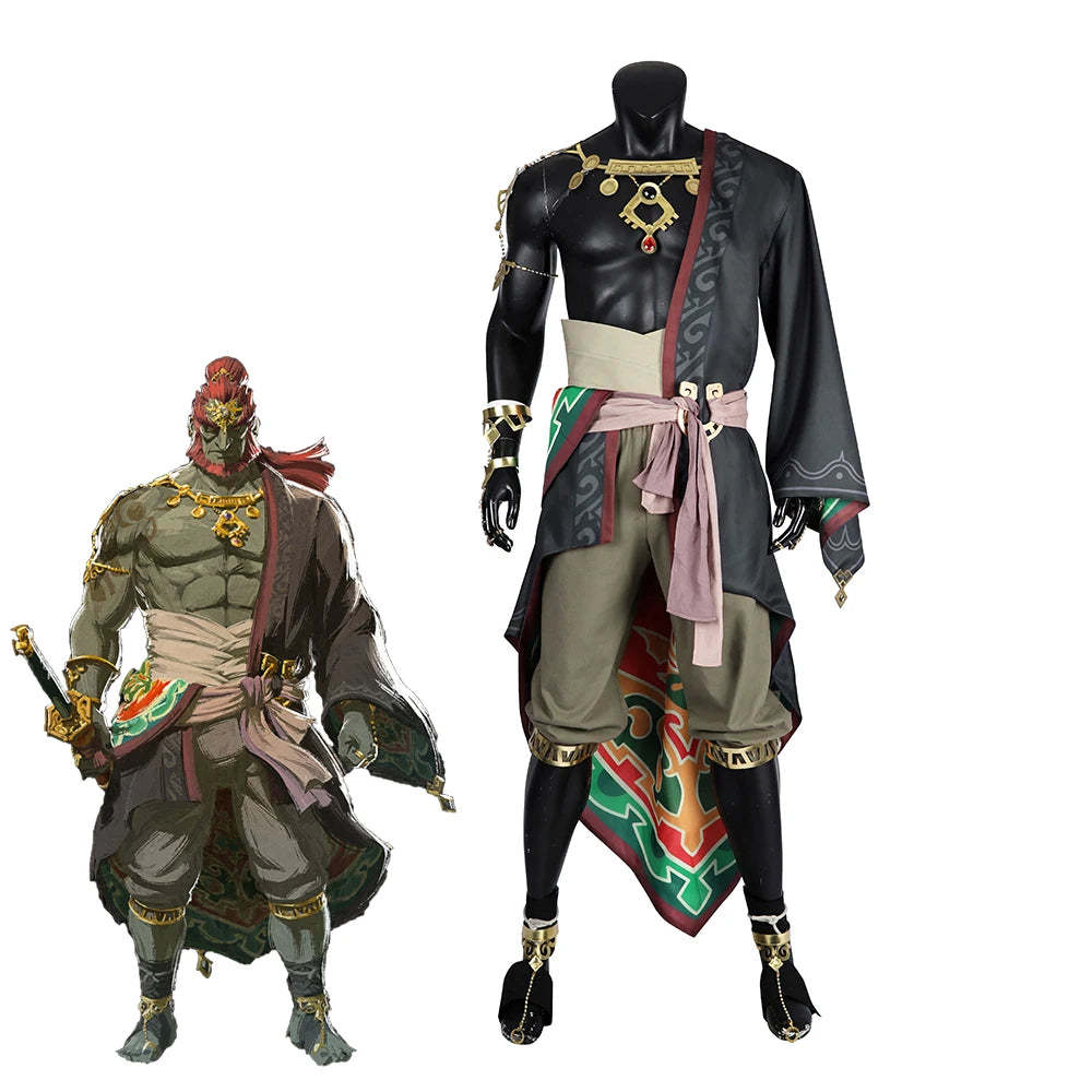 Ganondorf Cosplay Costume for Men - Fantasia Combat Uniform with Accessories-Astricos
