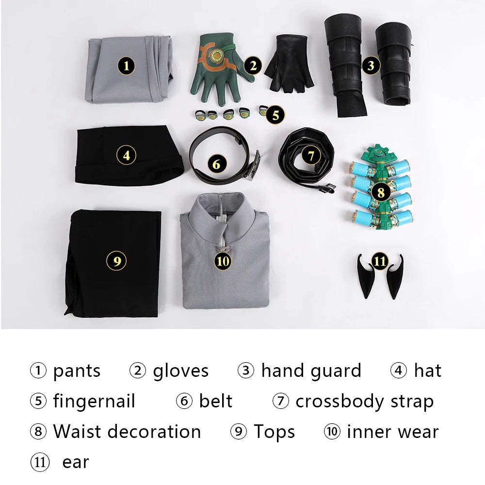 Zelda Cosplay Dark Costume for Men - Black Battle Uniform Full Set for Halloween & Carnival-Astricos