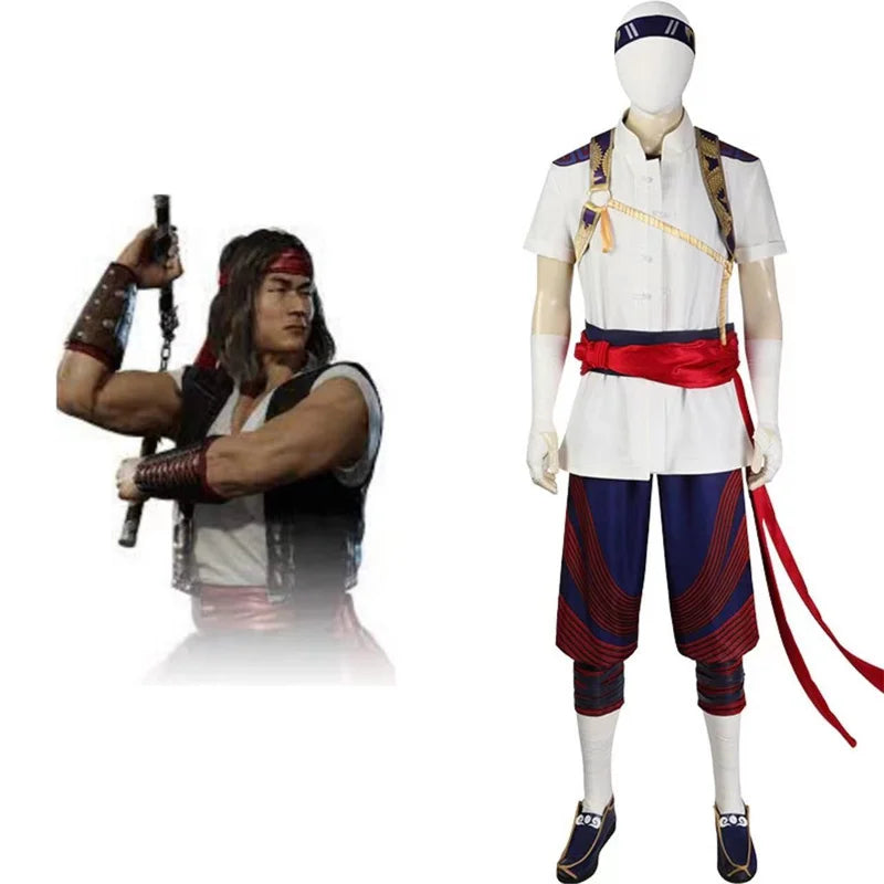 Liu Kang Chinese Style Battle Suit Cosplay Costume | Mortal Kombat Halloween Outfit-Astricos