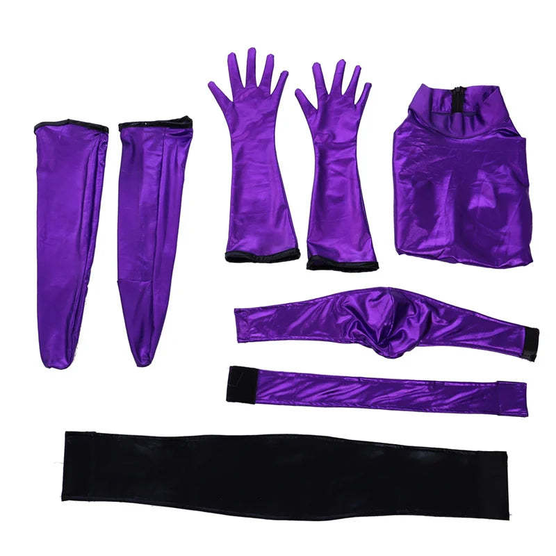 Mileena Sexy Purple Combat Suit Cosplay Costume for Women | Halloween & Cosplay Outfits-Astricos