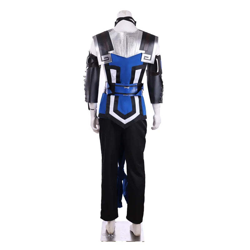 Mortal Kombat Sub-Zero Cosplay Costume - Ninja Blue Fighter Full Suit for Adults | Astricos-Astricos