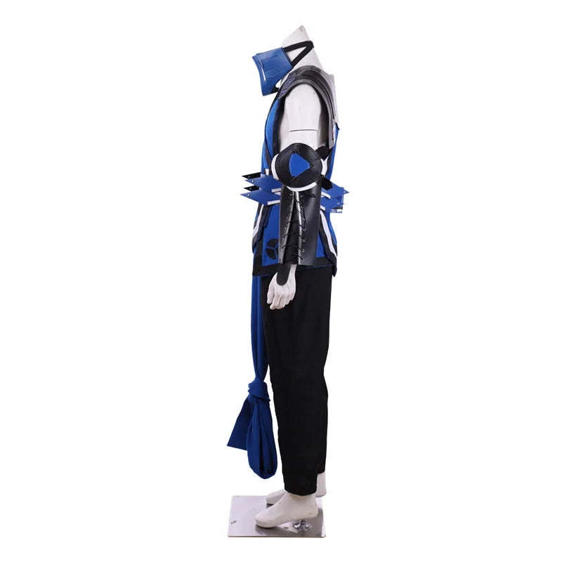 Mortal Kombat Sub-Zero Cosplay Costume - Ninja Blue Fighter Full Suit for Adults | Astricos-Astricos