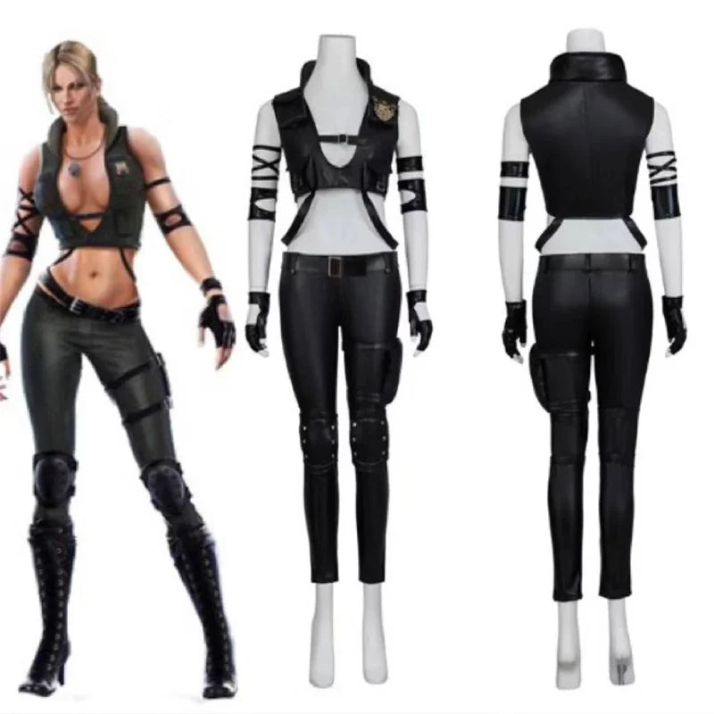 Mortal Kombat Sonya Blade Sexy Battle Suit - Adult Women Cosplay Costume for Halloween-Astricos