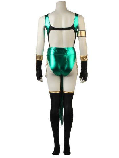 Mortal Kombat X Jade Blue Sexy Battle Costume Full Set for Halloween & Cosplay-Astricos
