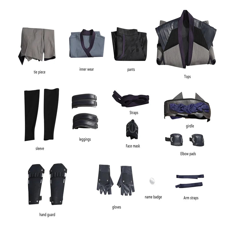 Mortal Kombat 1 Smoke Cosplay Costume - Full Fighting Suit Set for Halloween & Parties-Astricos