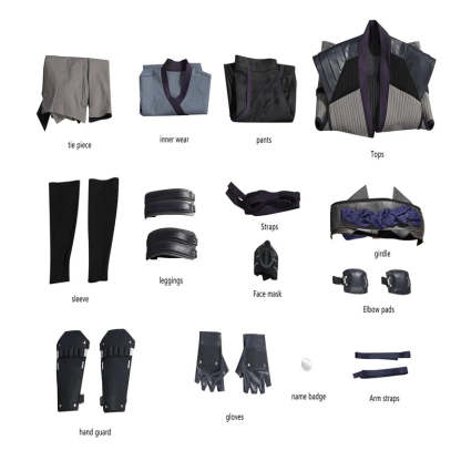 Mortal Kombat 1 Smoke Cosplay Costume - Full Fighting Suit Set for Halloween & Parties-Astricos
