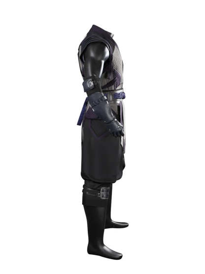 Mortal Kombat 1 Smoke Cosplay Costume - Full Fighting Suit Set for Halloween & Parties-Astricos