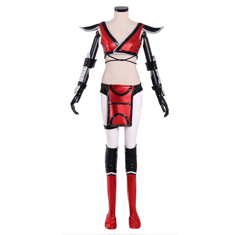 Mortal Kombat Skarlet Sexy Cosplay Costume - Women's Battle Suit for Halloween & Parties-Astricos