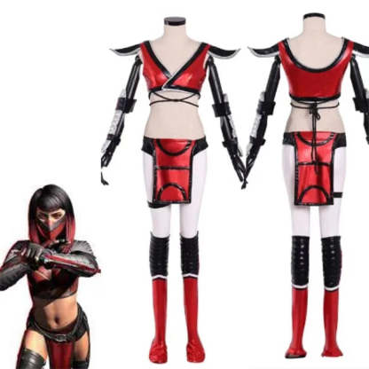 Mortal Kombat Skarlet Sexy Cosplay Costume - Women's Battle Suit for Halloween & Parties-Astricos