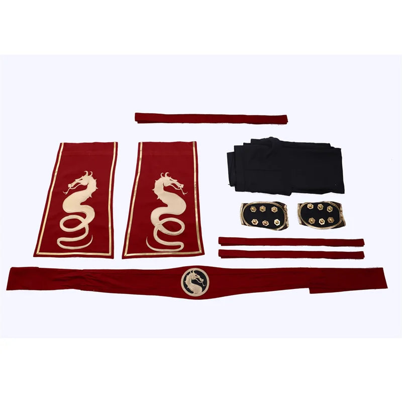 Deluxe Mortal Kombat Liu Kang Cosplay Costume for Men - Halloween & Party Suit with Headband-Astricos