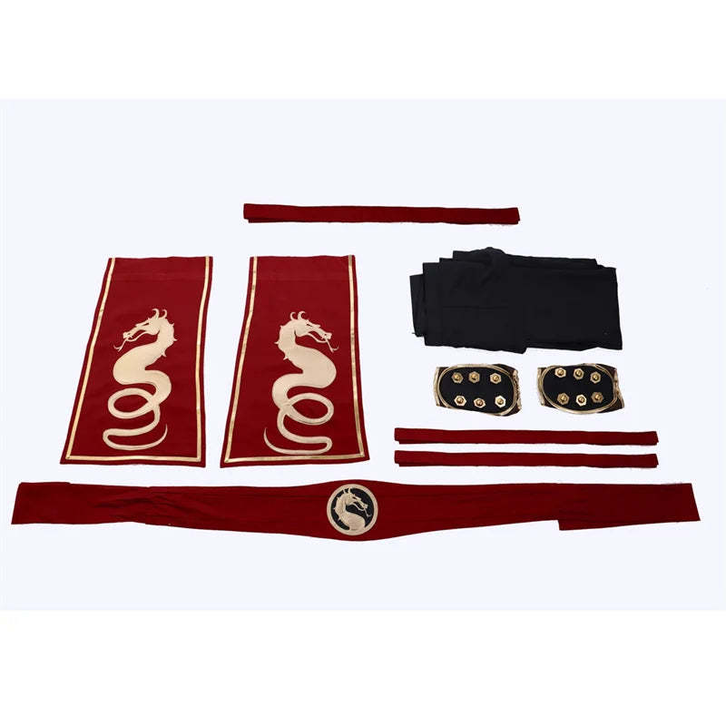 Deluxe Mortal Kombat Liu Kang Cosplay Costume for Men - Halloween & Party Suit with Headband-Astricos