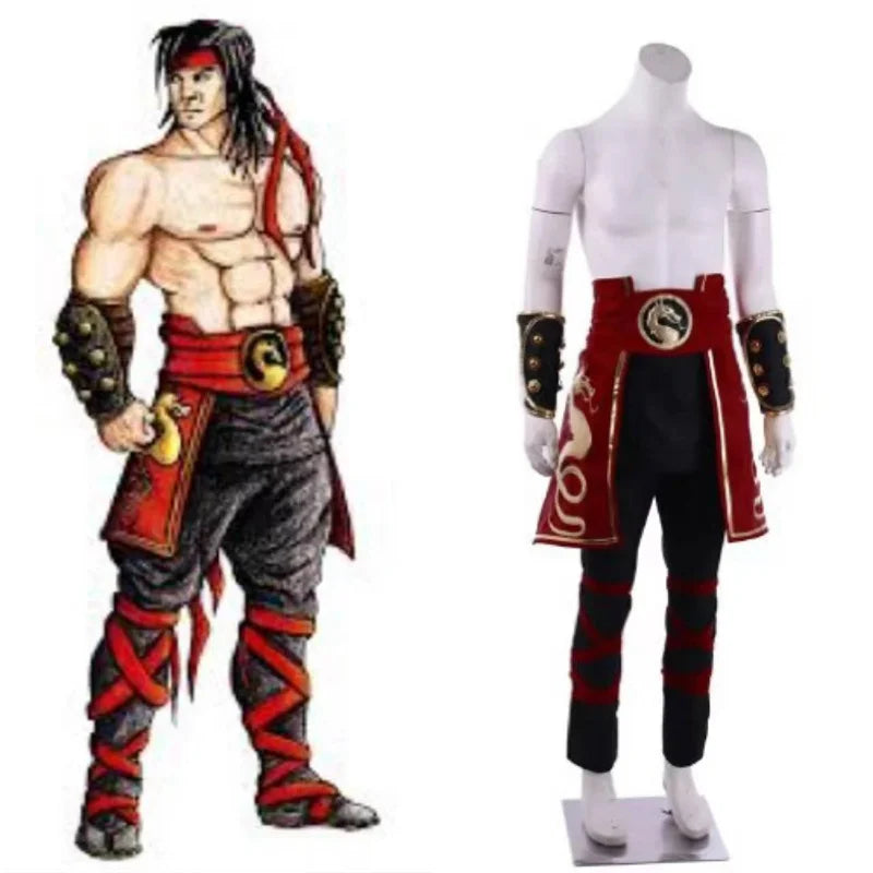 Deluxe Mortal Kombat Liu Kang Cosplay Costume for Men - Halloween & Party Suit with Headband-Astricos