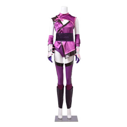Sexy Mileena Cosplay Costume Purple Full Set - Mortal Kombat Halloween & Carnival Outfit for Women-Astricos