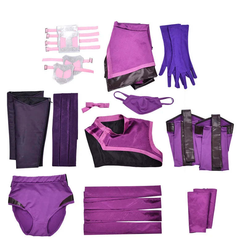 Sexy Mileena Cosplay Costume Purple Full Set - Mortal Kombat Halloween & Carnival Outfit for Women-Astricos