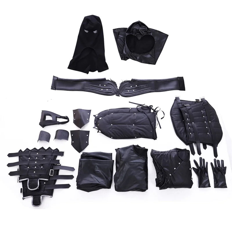 Noob Saibot Cosplay Costume - Mortal Kombat Black Ninja Fighter Outfit for Men-Astricos