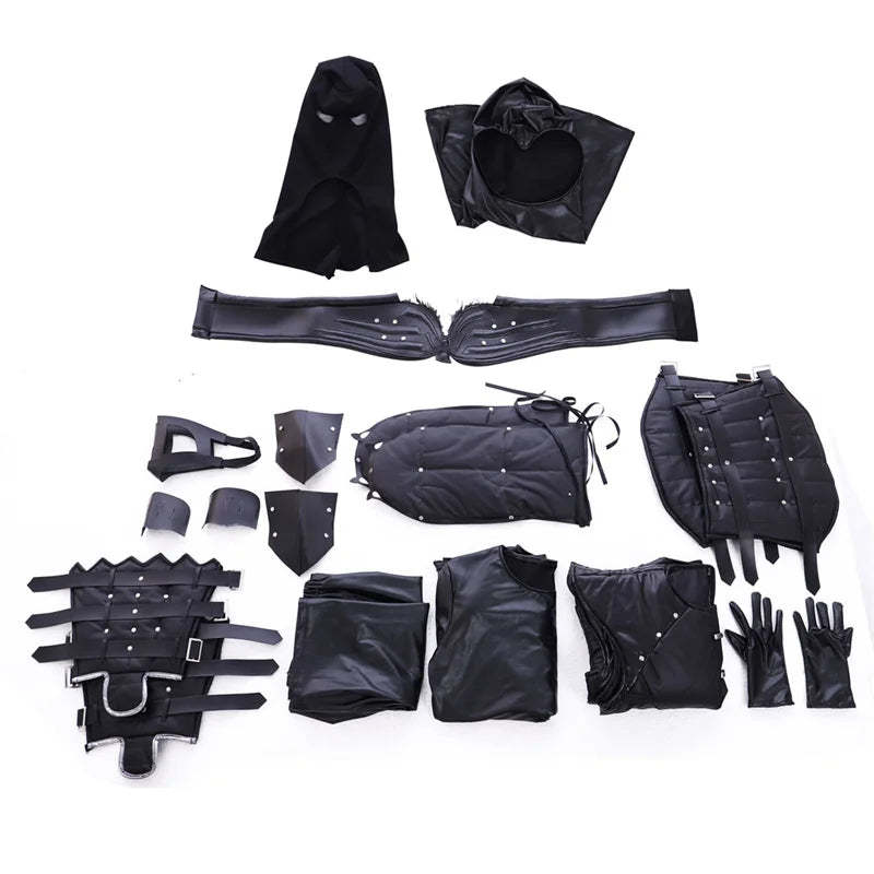 Noob Saibot Cosplay Costume - Mortal Kombat Black Ninja Fighter Outfit for Men-Astricos