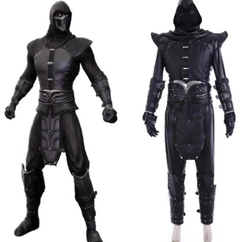 Noob Saibot Cosplay Costume - Mortal Kombat Black Ninja Fighter Outfit for Men-Astricos