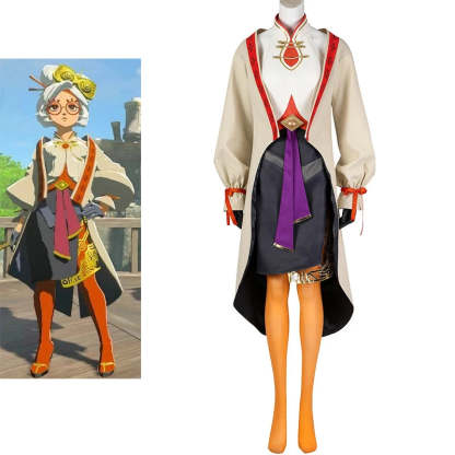 Purah Cosplay Costume Full Set for Women - The Legend of Zelda Breath of The Wild Halloween Party Outfit-Astricos