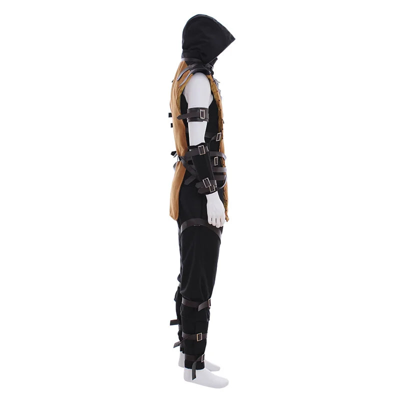Scorpion Mortal Kombat Cosplay Costume for Adults - Halloween Full Set Outfit-Astricos