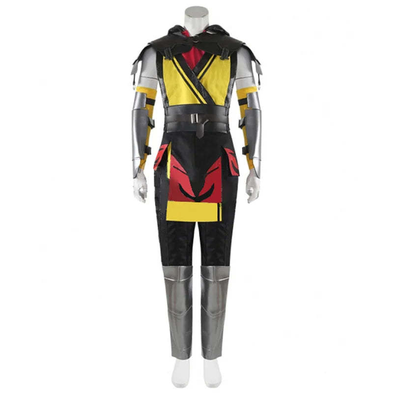 Mortal Kombat Scorpion Cosplay Costume - Authentic Men's Halloween & Carnival Outfit-Astricos