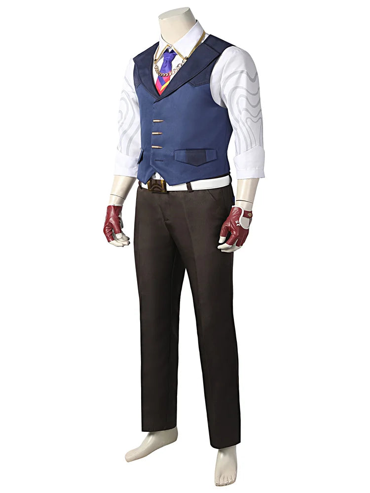 Valorant Chamber Cosplay Costume for Women - Sexy Top & Skirts Halloween Carnival Outfit-Astricos